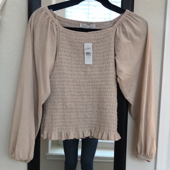 LOFT Light Blush Shirt/Blouse - Picture 4 of 5